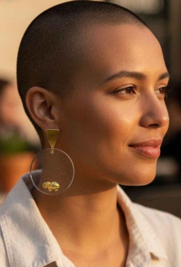 Boucles d'oreilles en résine éléphant