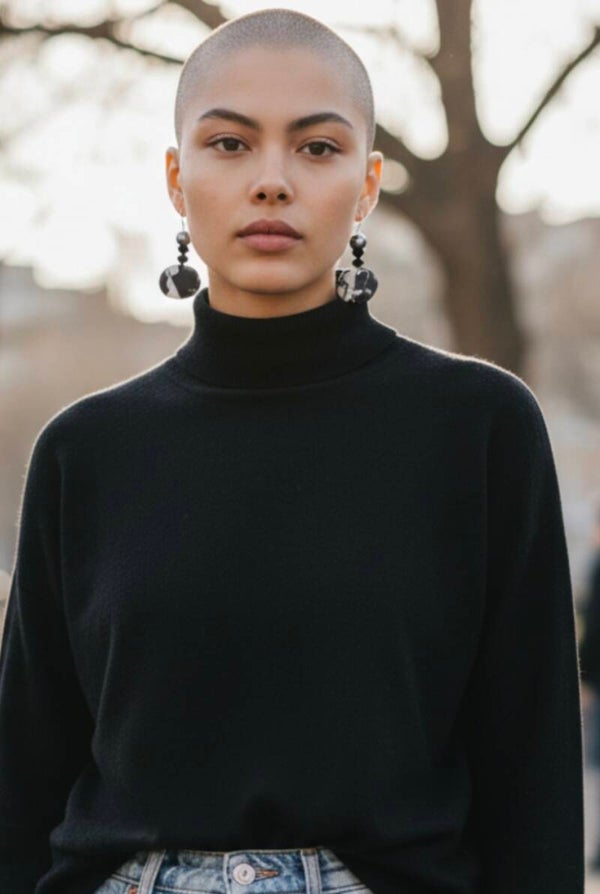 Boucles d'oreilles Élégance Noire et Blanche