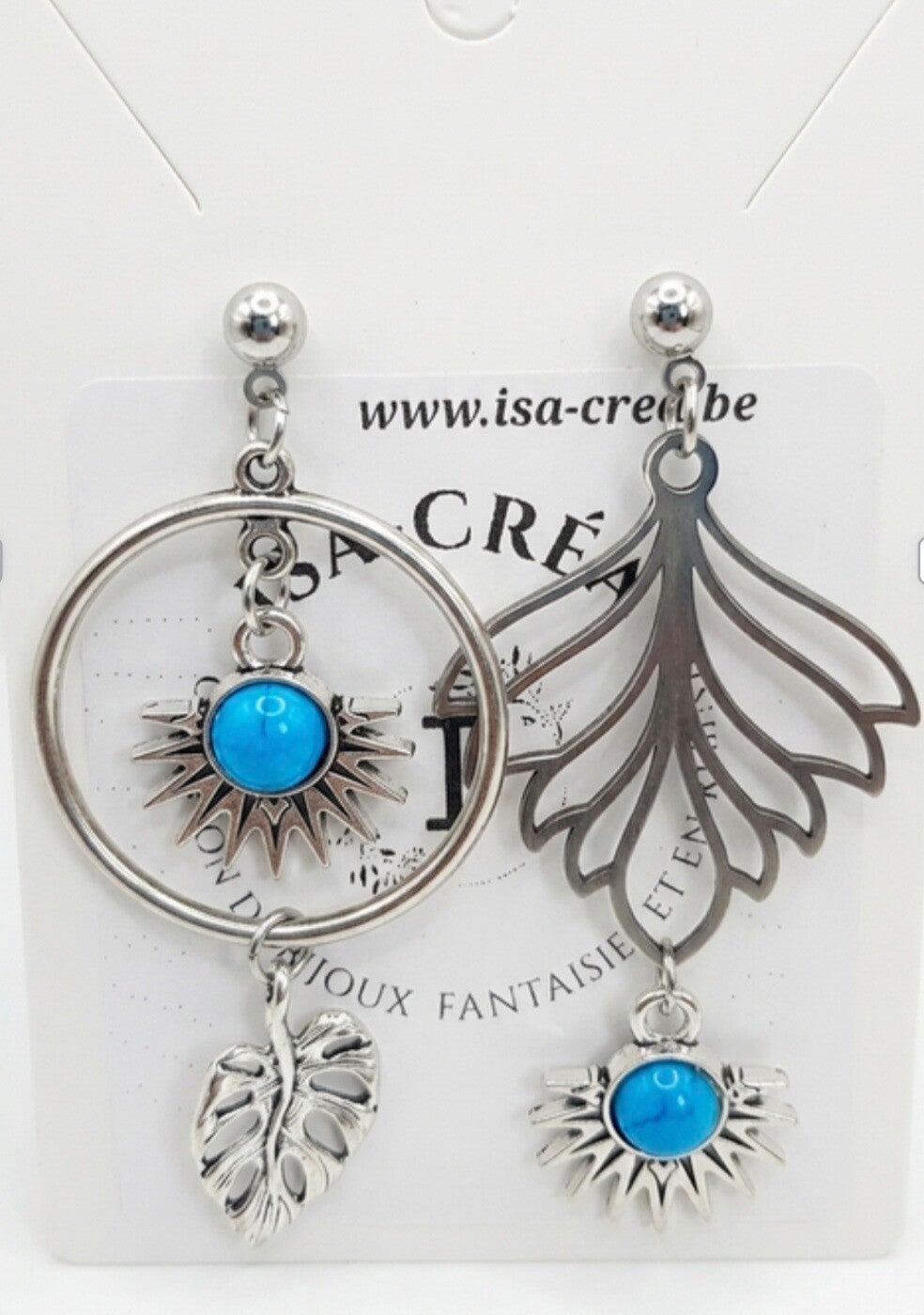 Boucles d' oreilles " Turquoisine "
