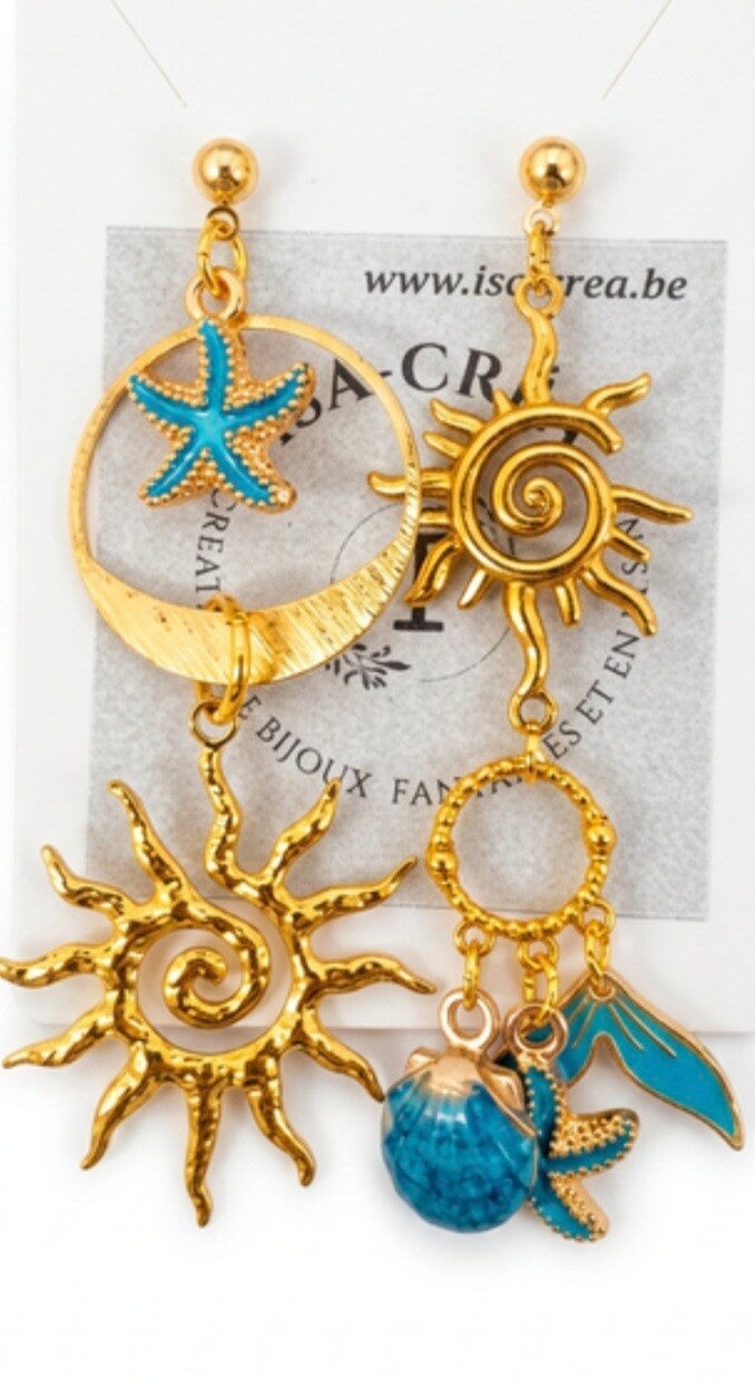 Boucles d' oreilles " sunshine "