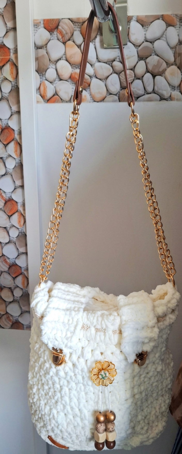 Sac à main en crochet.