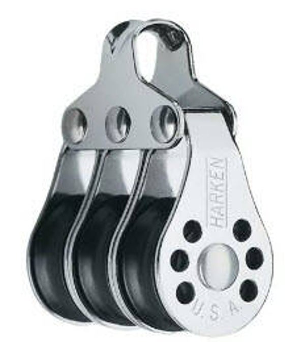 Gekogellagerd omloop blok drie schijven, beugel montage, 6mm