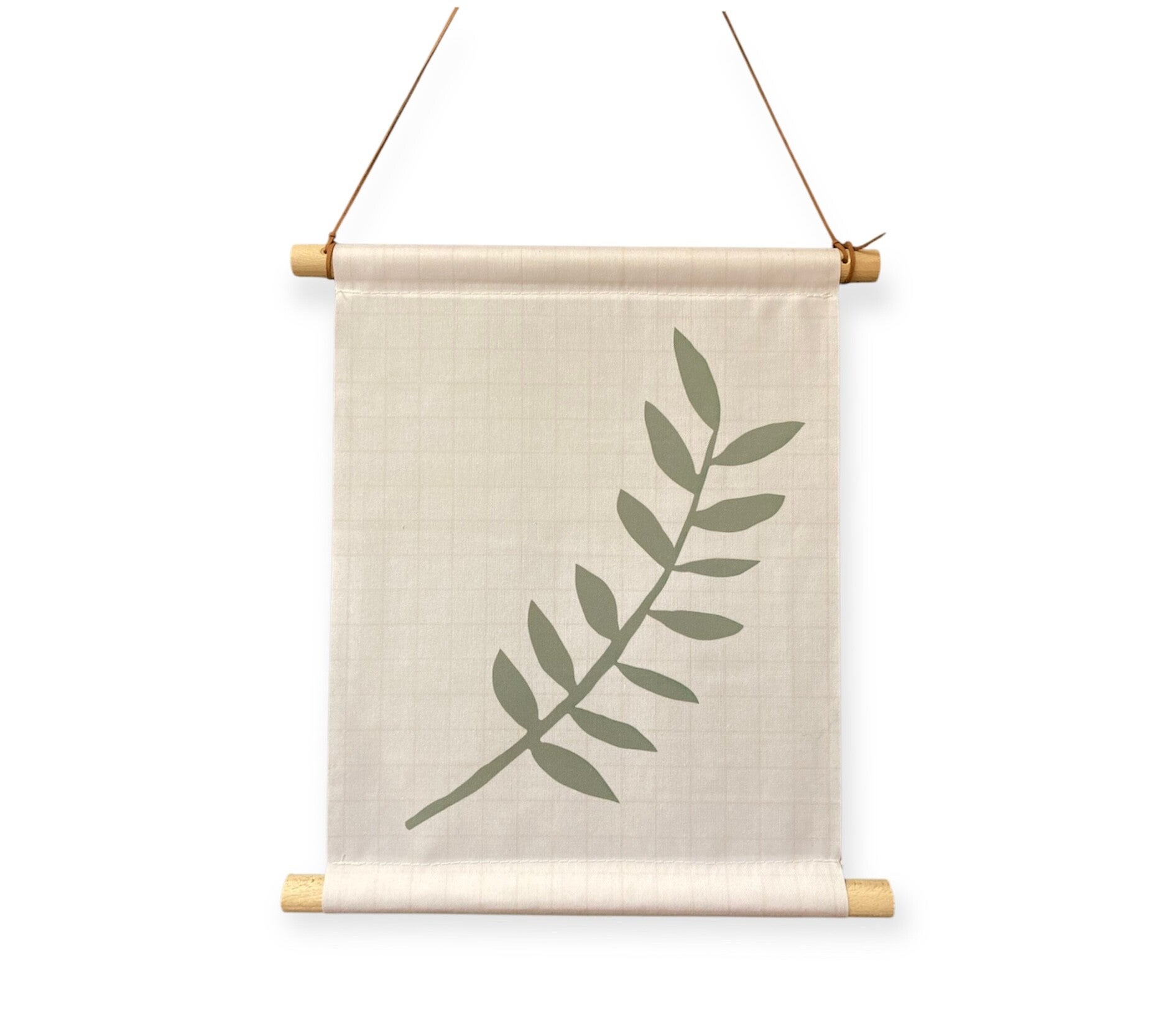 Textielposter - ruit blad