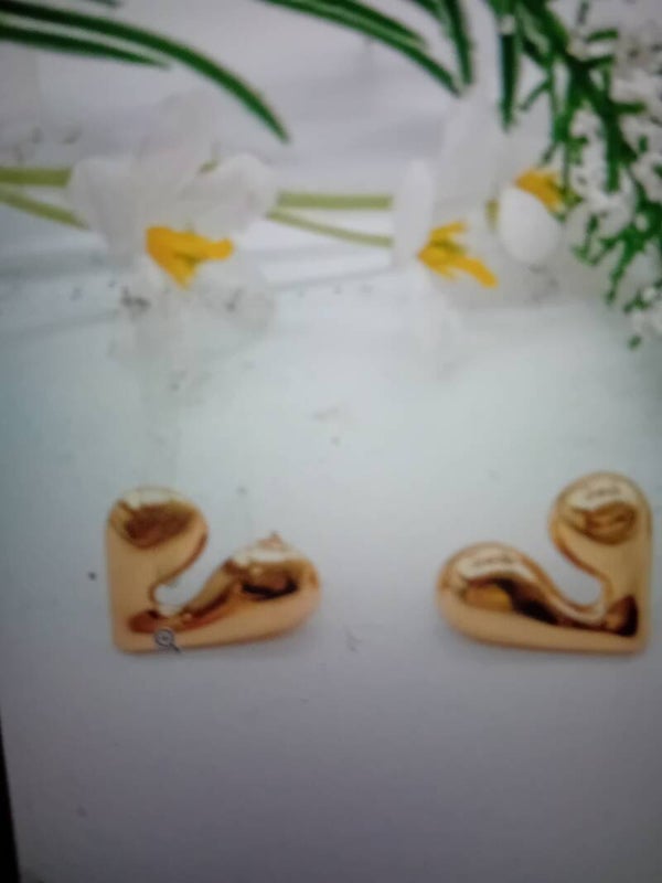 stainless steel abstract heart earrings