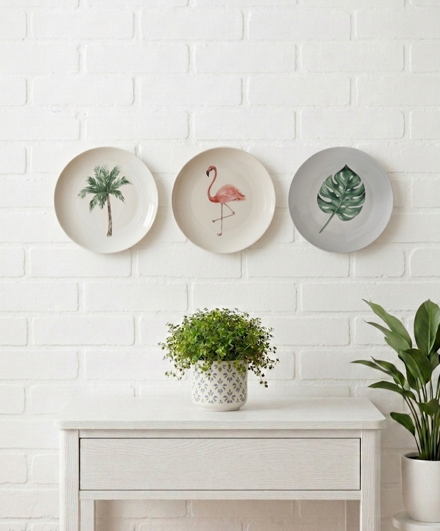 Botanische Wandbordenset ‘Wonder Wall’ – Set van 3