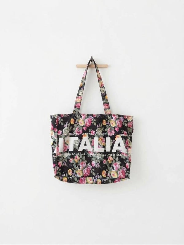 Gebloemde Canvas shopper Brigitta Handbags