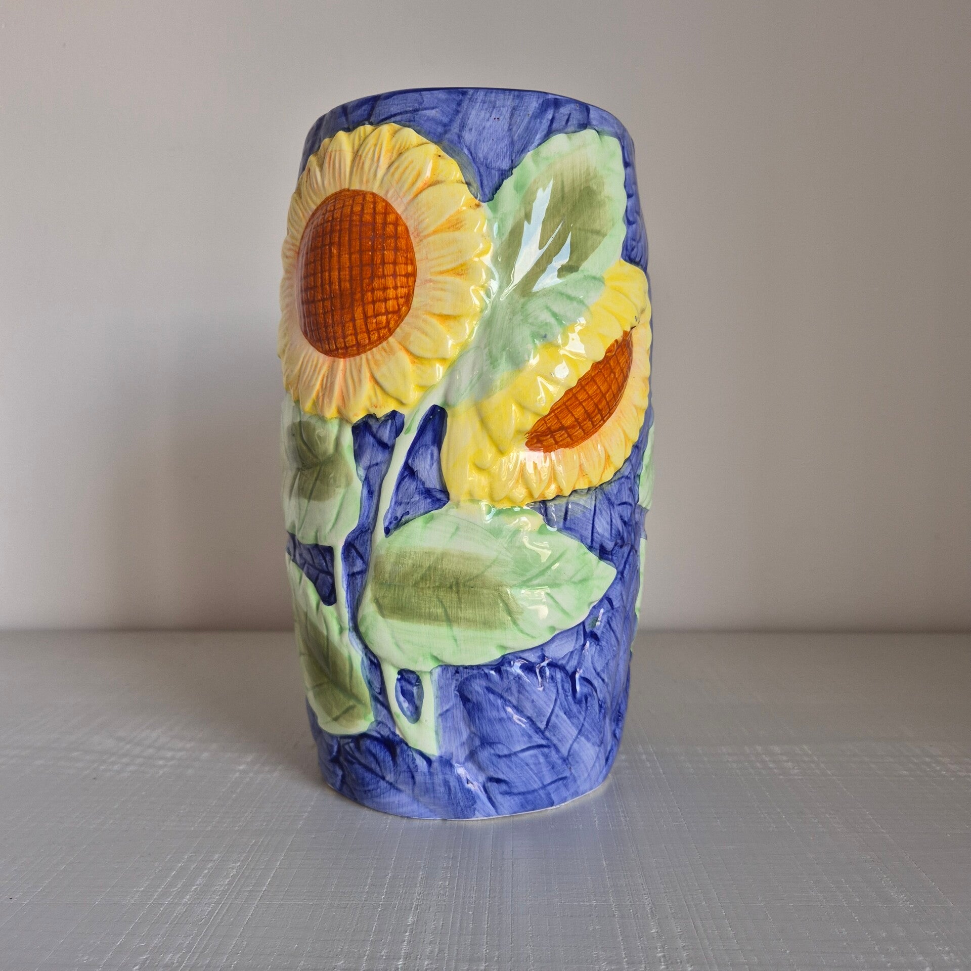 Vintage Mid Century Zonnebloem vaas