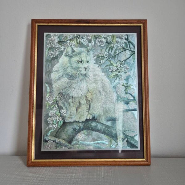 Vintage Foil Art "Perzische Kat"