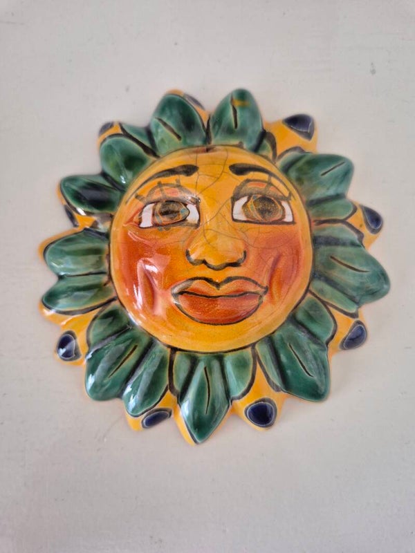 Vintage handgeschilderd Keramieken Zon