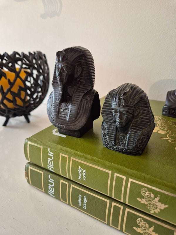 Vintage Egyptische  Farao mini bustes - Set
