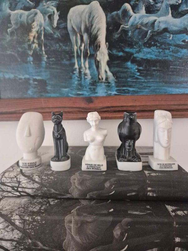 Set vintage miniatuur-kunstwerken van Prestige des Musées: