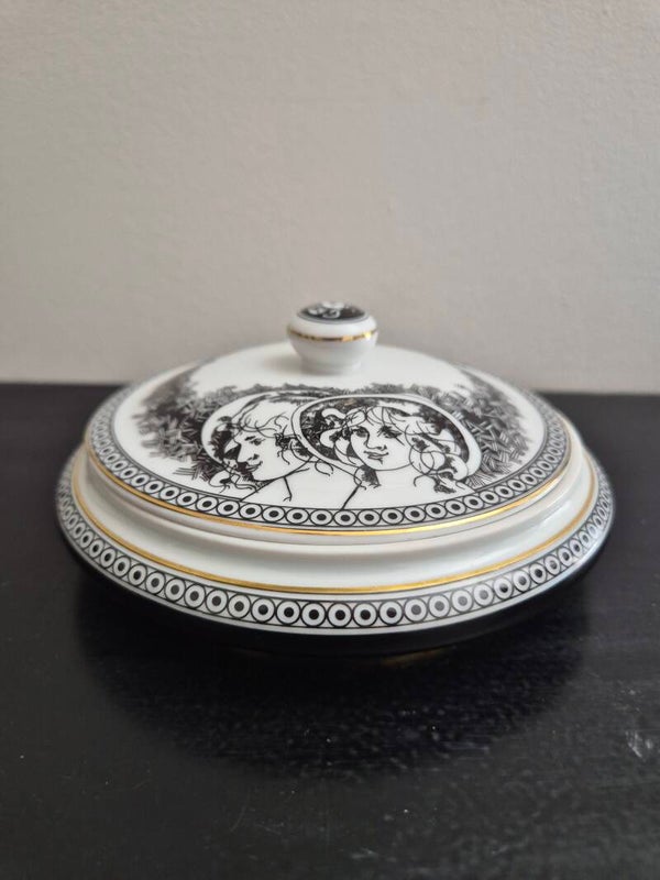 ​Vintage Hollóháza Porseleinen Bonbonnière / Sieradendoos – Art Nouveau