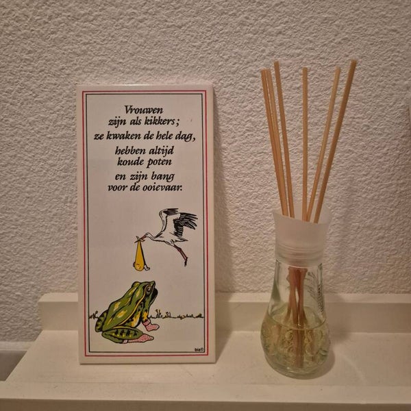 Vintage Toilet tegel ooievaar