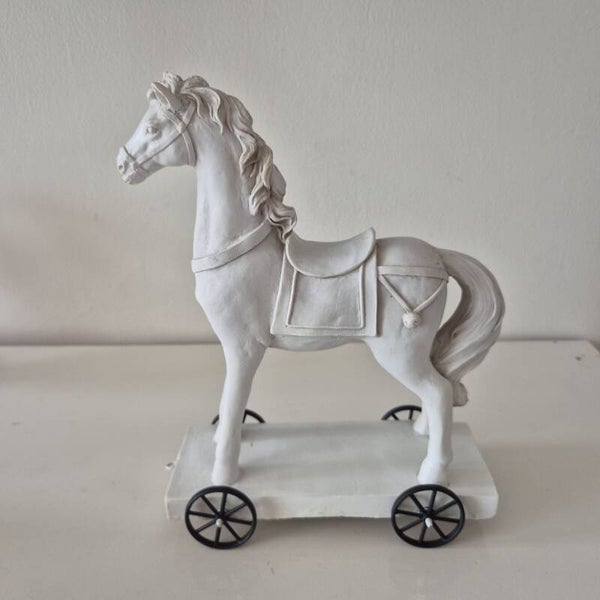 Vintage Paard op wieltjes