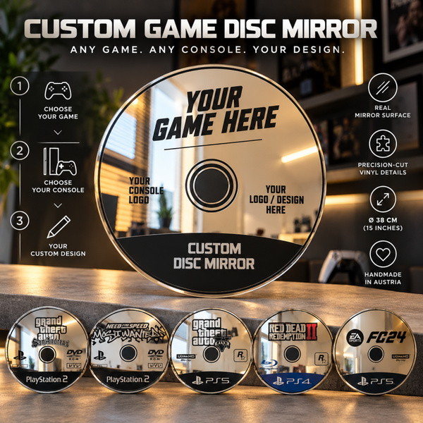 CUSTOM GAME DISC MIRROR – Dein Lieblingsspiel als Spiegel 🎮