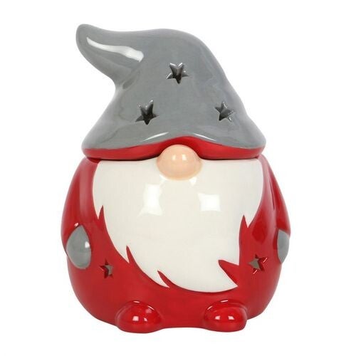 Harald the Gonk - Grey & Red Ceramic Oil Burner