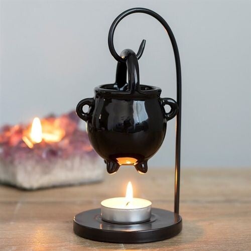 Hanging Ceramic Cauldron on Metal Base Oil Burner