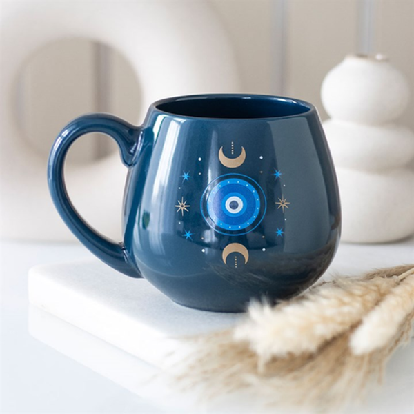 All Seeing Eye Rounded Mug - Navy Blue