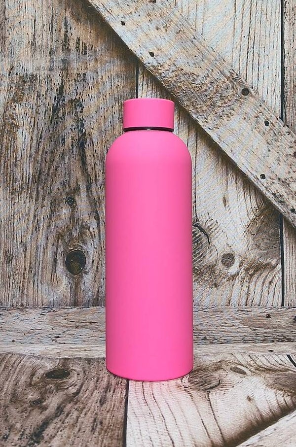 Matte Bright Pink Water Bottle
