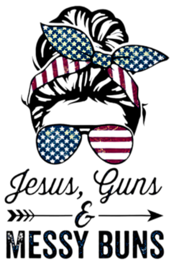 Ope! Jesus, Guns and Messy Buns 35oz Bullet