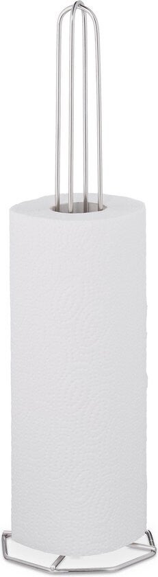 Relaxdays Keukenrolhouder – RVS – Staand – Voor Keukenpapier & Reserverollen