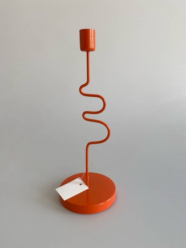 Mica Kaarsenhouder Oranje - 11x11x10 cm