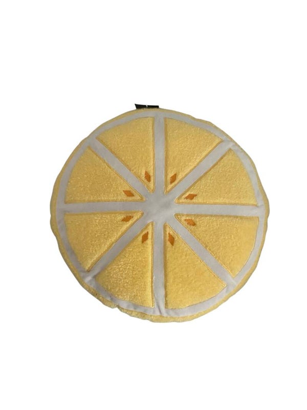 Mica Kussen Citroen Geel Ø37 cm – Decoratief Sierkussen – Speels Woonkussen voor Bank en Stoel