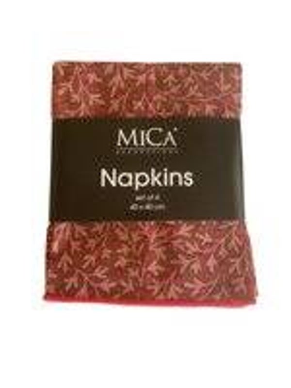 Mica Servetten Bloemetjes Roze 40x40 cm – Set van 4 – Decoratieve Tafelservetten met Bloemen