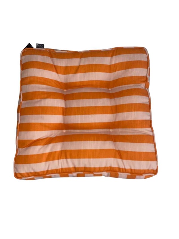 Mica Tuin Matraskussen Kim Oranje 47x47x7 cm – Zitkussen Tuinstoel – Comfortabel Outdoor Stoelkussen