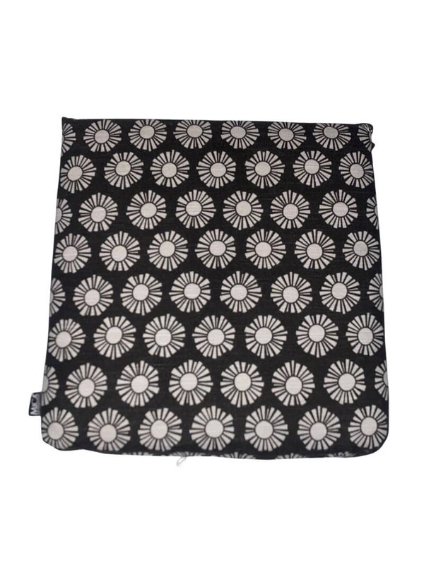 Mica Kumara Bistro Kussen Zwart 40x40x5 cm – Tuinkussen Stoel – Outdoor Zitkussen voor Bistroset