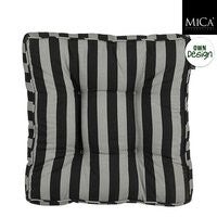Mica Decorations Matraskussen Kim - 47 x 47 x 7 cm - Zwart