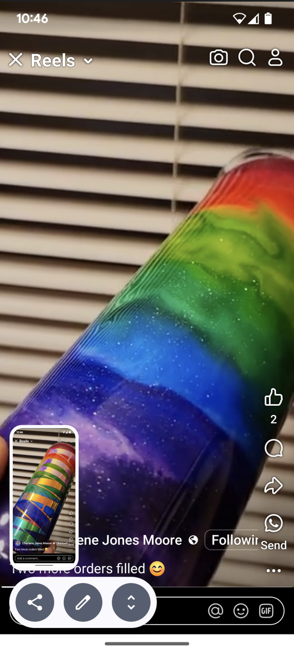Layered 20 oz tumblers