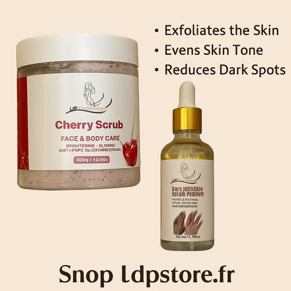 🍒 Product  Cherry Scrub + Dark Knuckle Remover Set