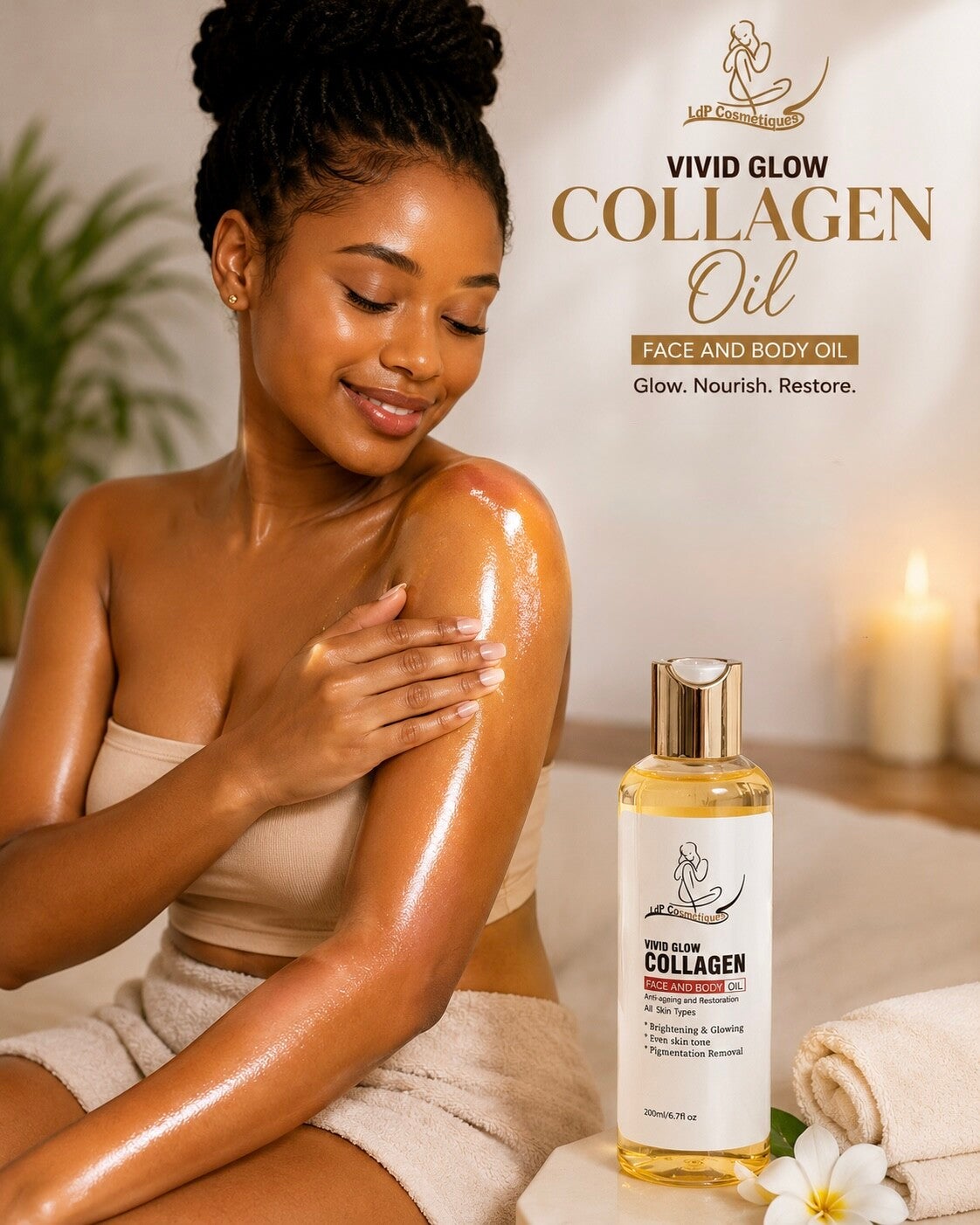 LDP Vivid Glow Collagen Radiance Face & Body Oil