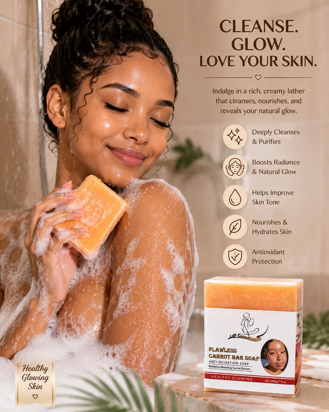🥕 Flawless Carrot Bar Soap