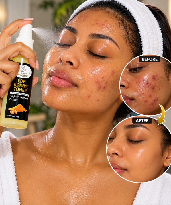 LDP Turmeric Facial Toner Spray Routine.    Perfect for: Oily • Blemish-prone • Uneven-looking • Dull skin