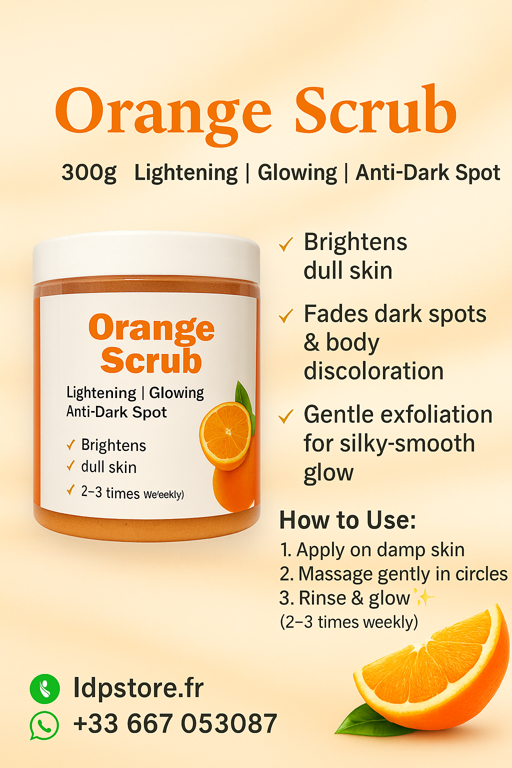 🍊   Orange Scrub – Face & Body Care