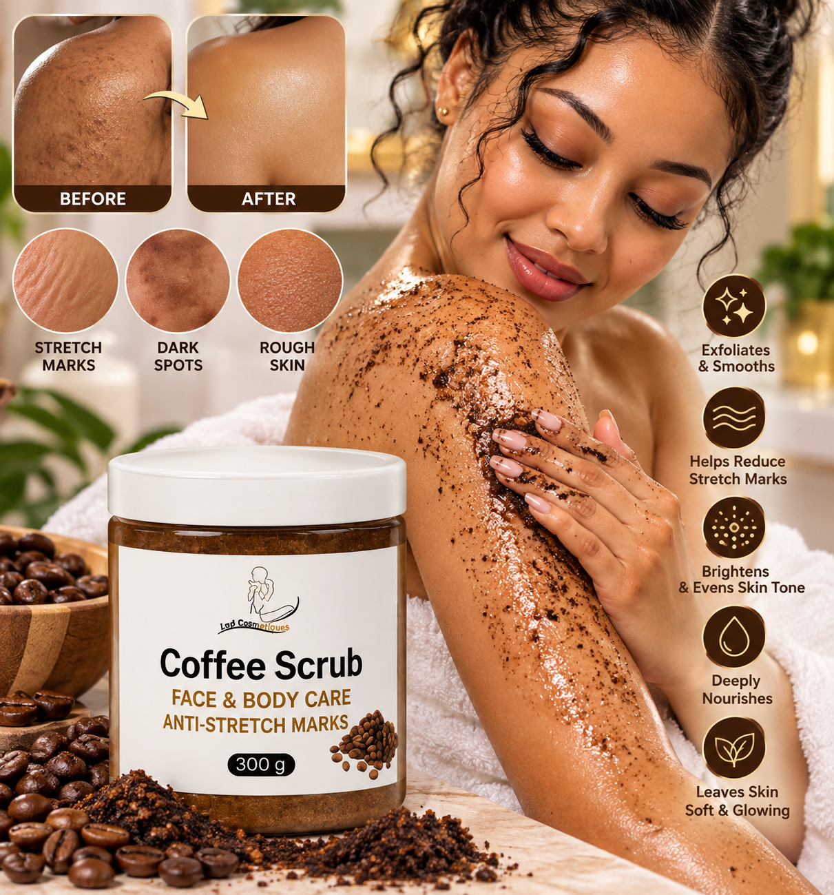 LDP Glowing Exfoliating  Scrub – Face & Body Care