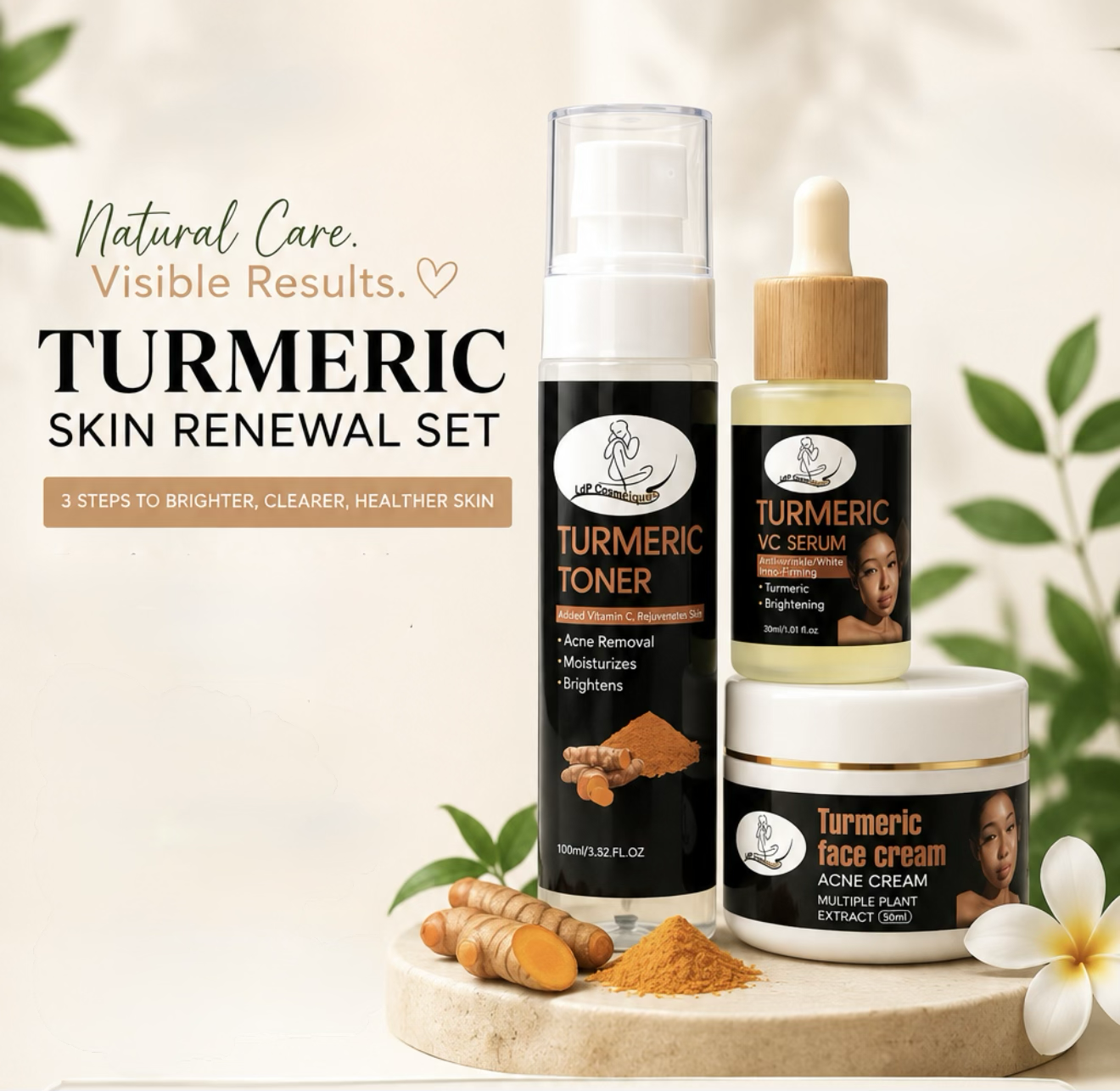 LDP Mini Set Turmeric Radiance & Even Tone Facial Routine