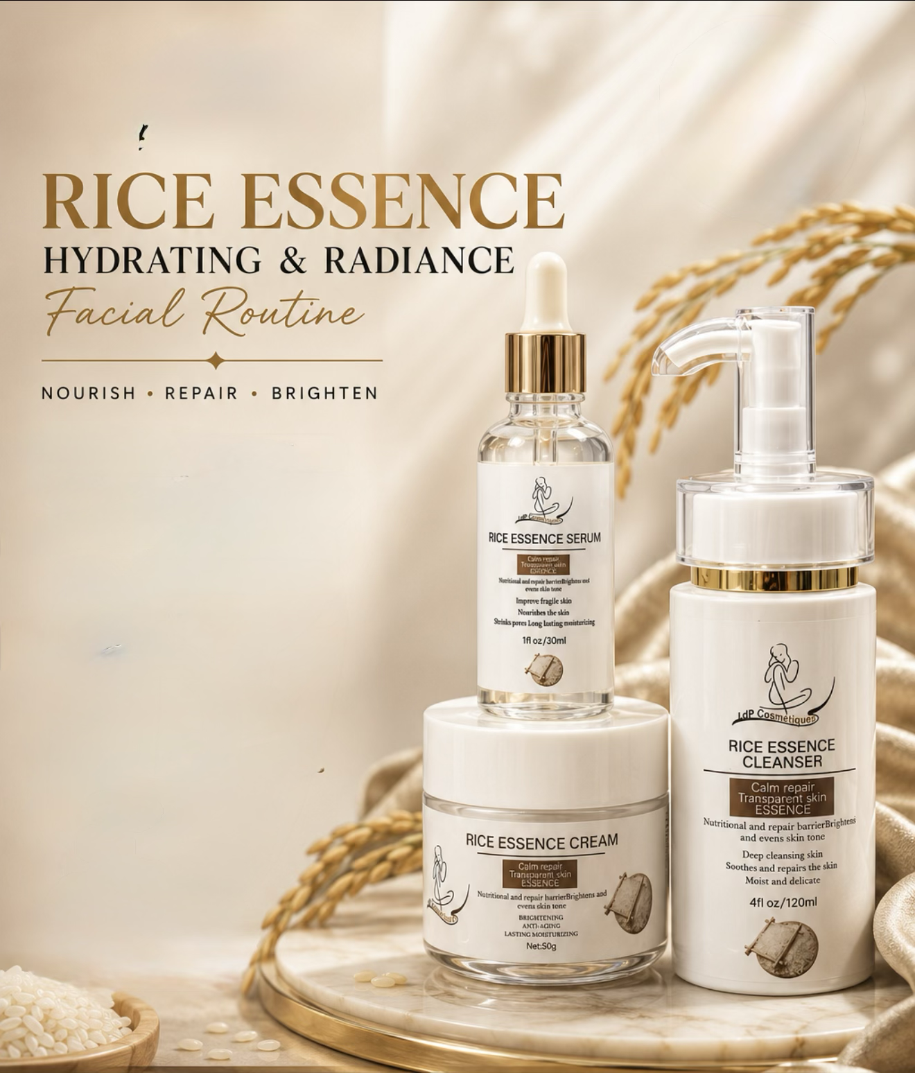 LDP Mini Set Glow Essence Hydrating & Radiance Facial Routine