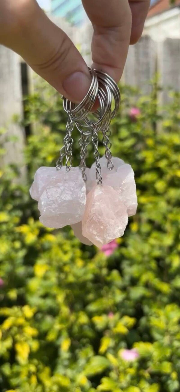 Rozenkwarts sleutelhanger