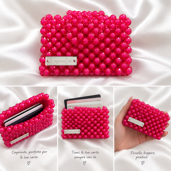 Porta carte fuxia