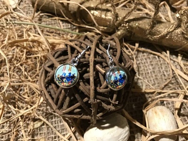Boucles d’oreilles boule lapins