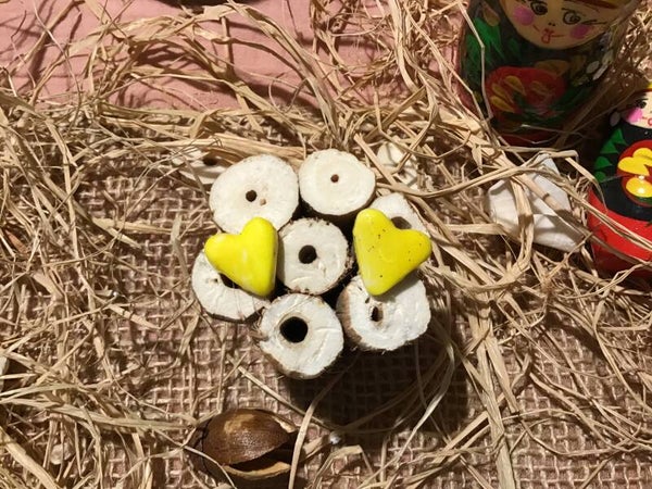 Boucles d’oreilles cœur jaune