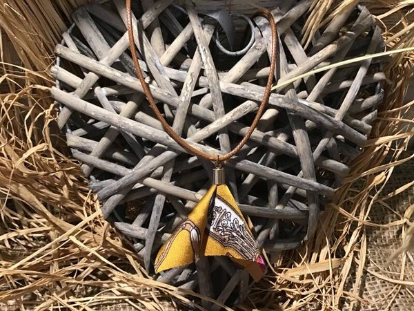 Coli Tissu imprimé jaune