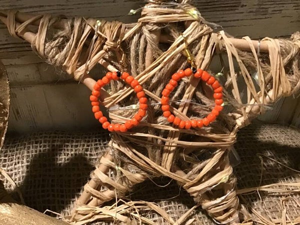 Boucles d’oreilles perles oranges