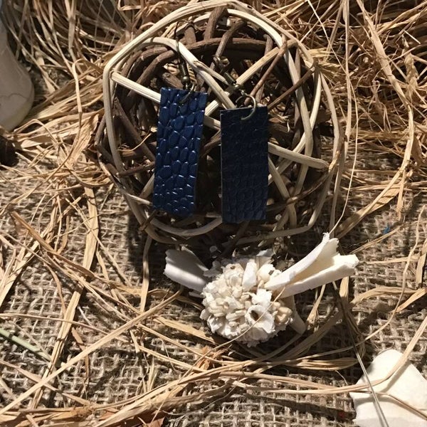 Boucle d’oreille rectangulaire