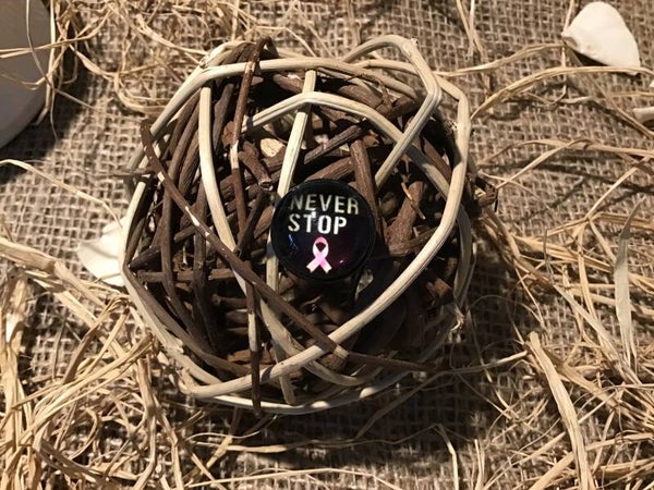 Bague cabochon Octobre rose