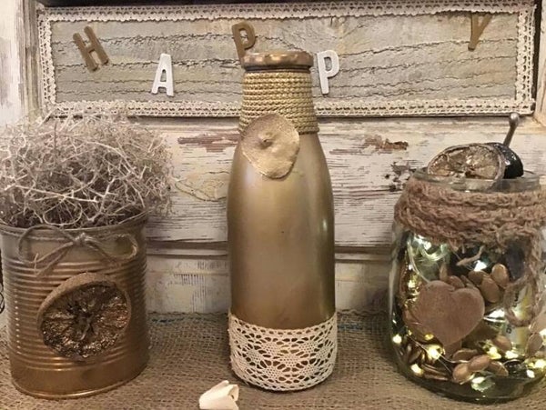 Bouteilles décorées