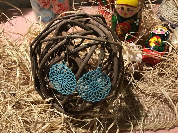 Boucles d oreilles turquoise